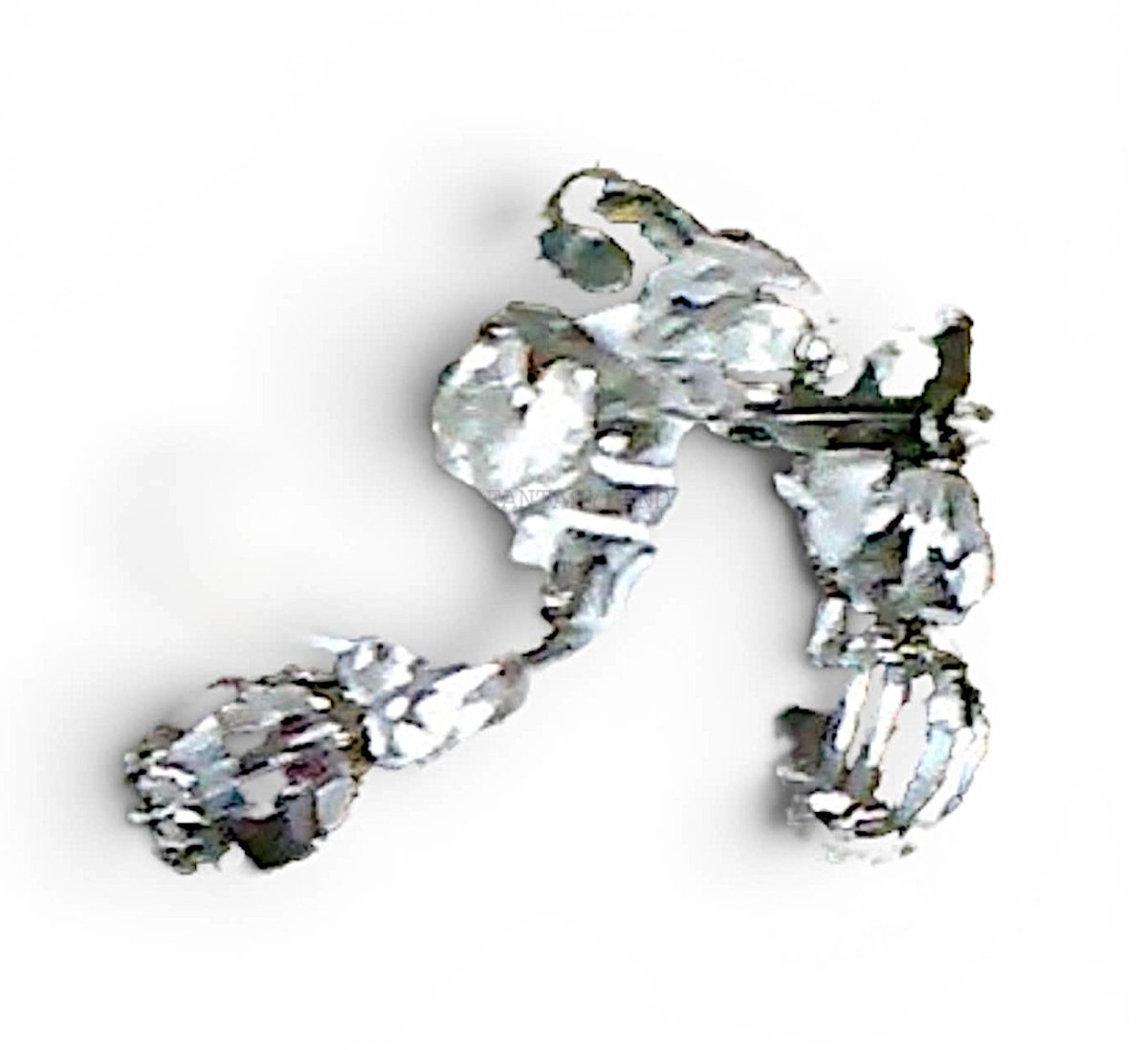 Vintage Clear Dangle Earrings Circa 1960