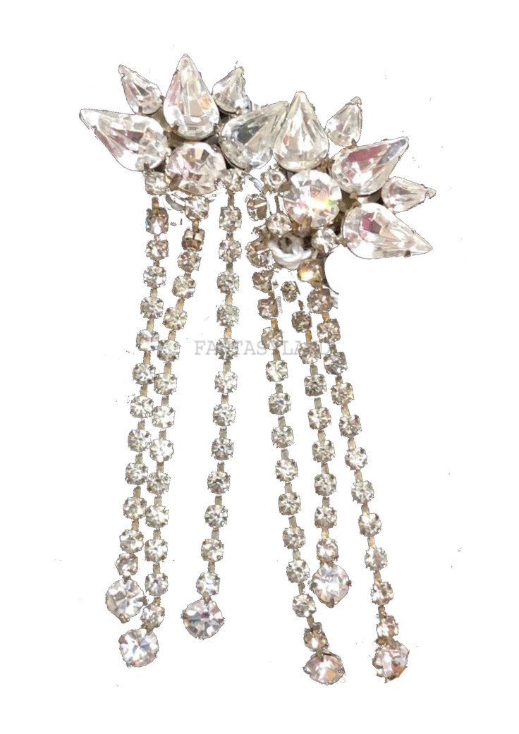 Large Starburst Rhinestone Earrings