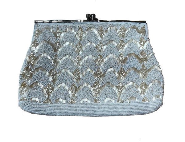 White Beaded Purse