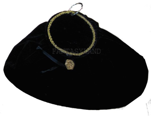 Black Velvet Renaissance Noble Purse