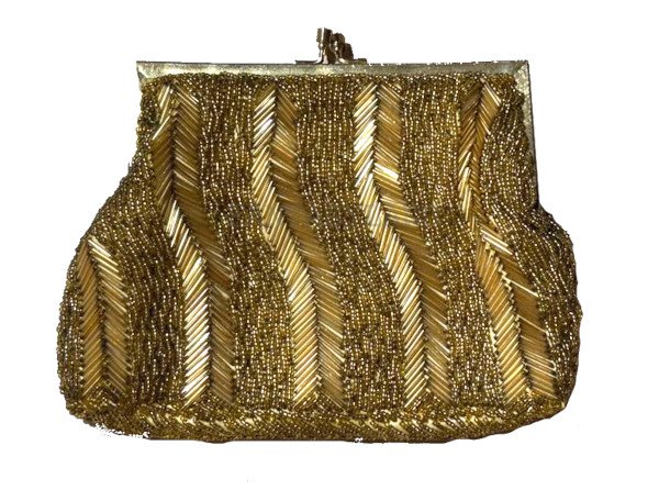 Gold Beaded Purse