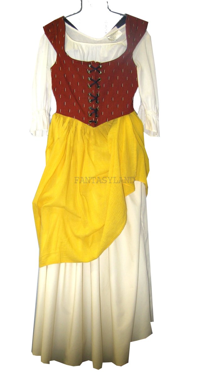 Renaissance Peasant Costume, Size 16 - 18 Large - Click Image to Close
