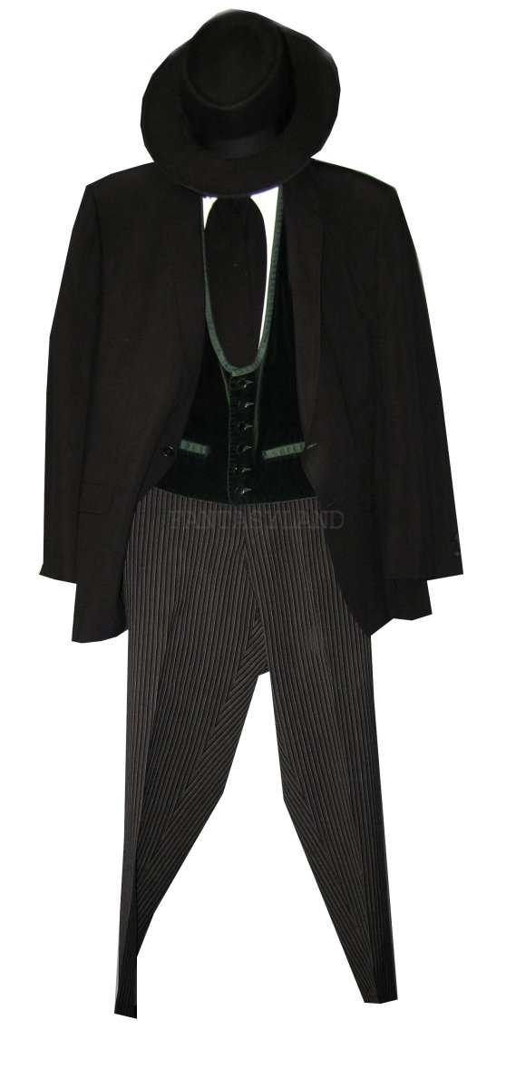Riverboat Gambler Costume Size 40"s Black