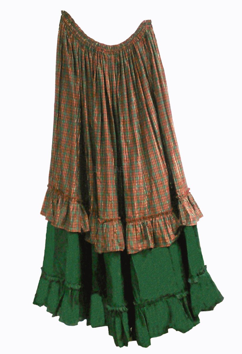 Nutcracker Party Scene Plaid Skirt Size Md-XXL
