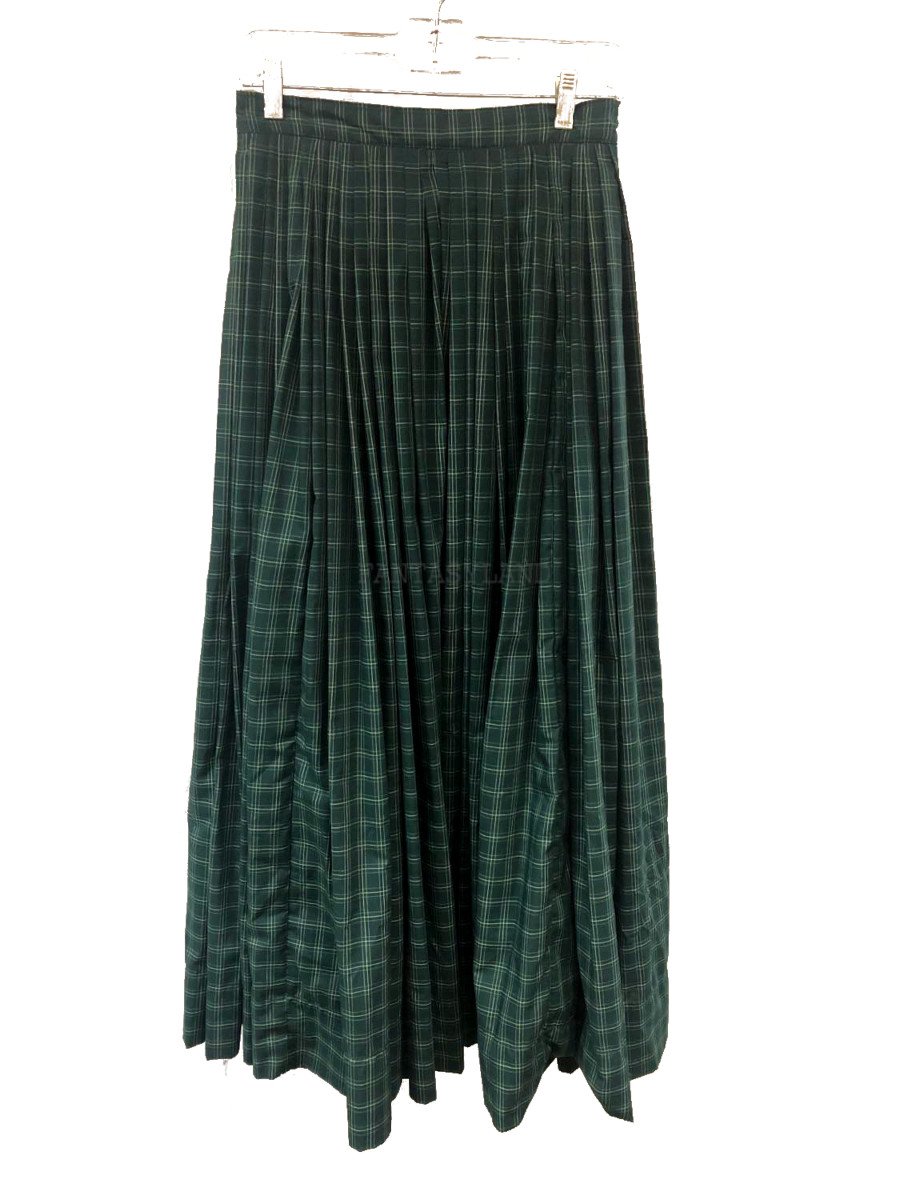 Dark Green Plaid Skirt Costume Size Adult Md