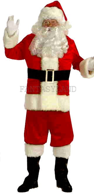 Santa Claus Costume Velour Size XLG #7531