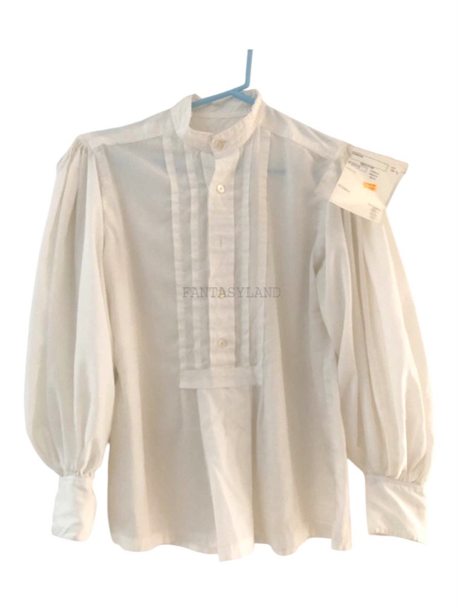 White Shirt Costume Billow Sleeves Size Sm-Md