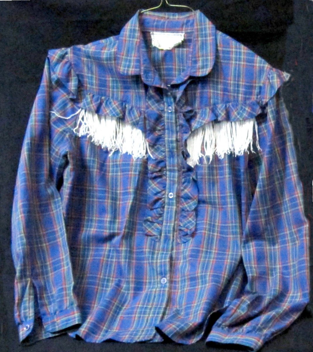 Purple Plaid Cowgirl Shirt Size Medium
