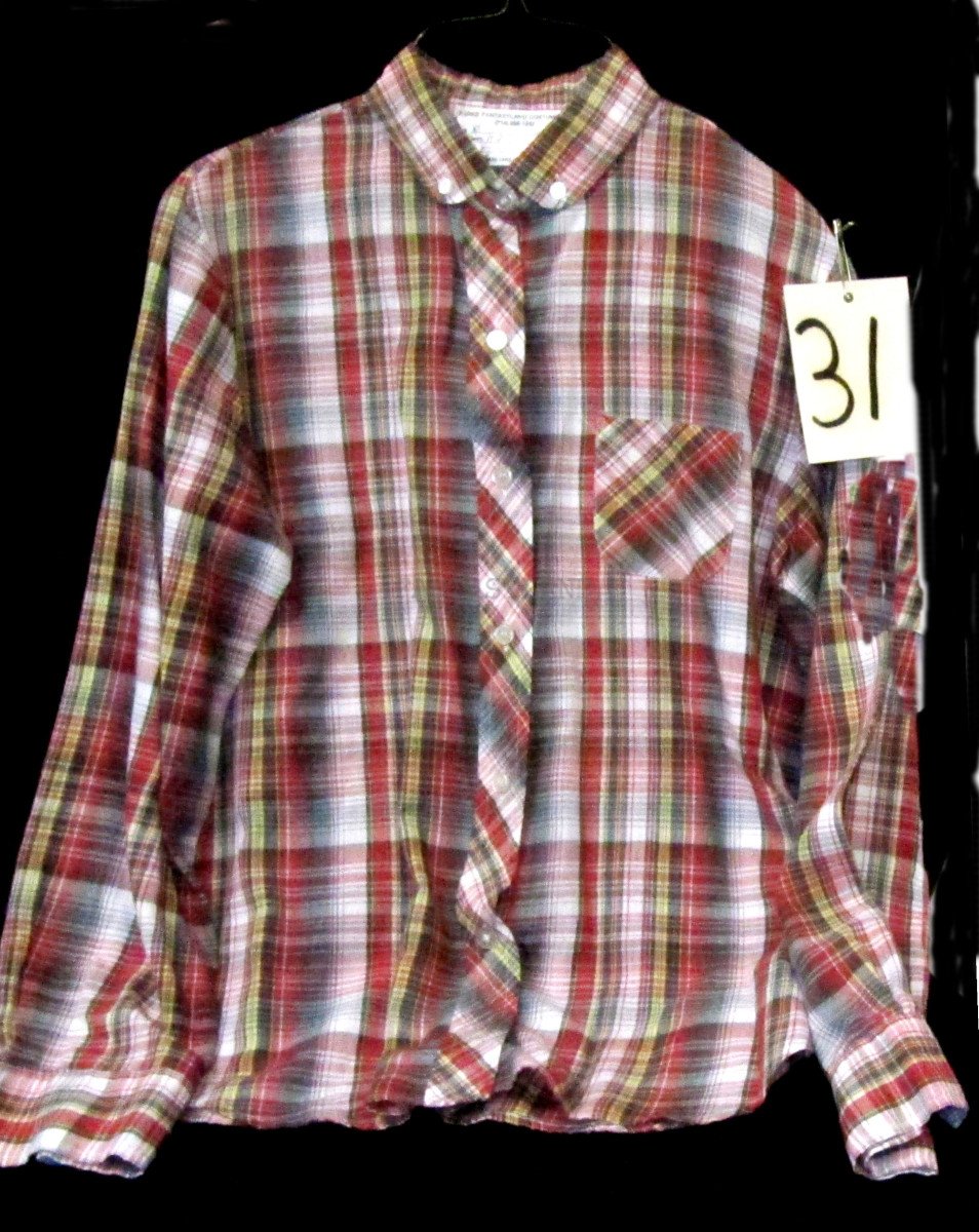 Cowgirl Blouse Plaid Size Med - Lg
