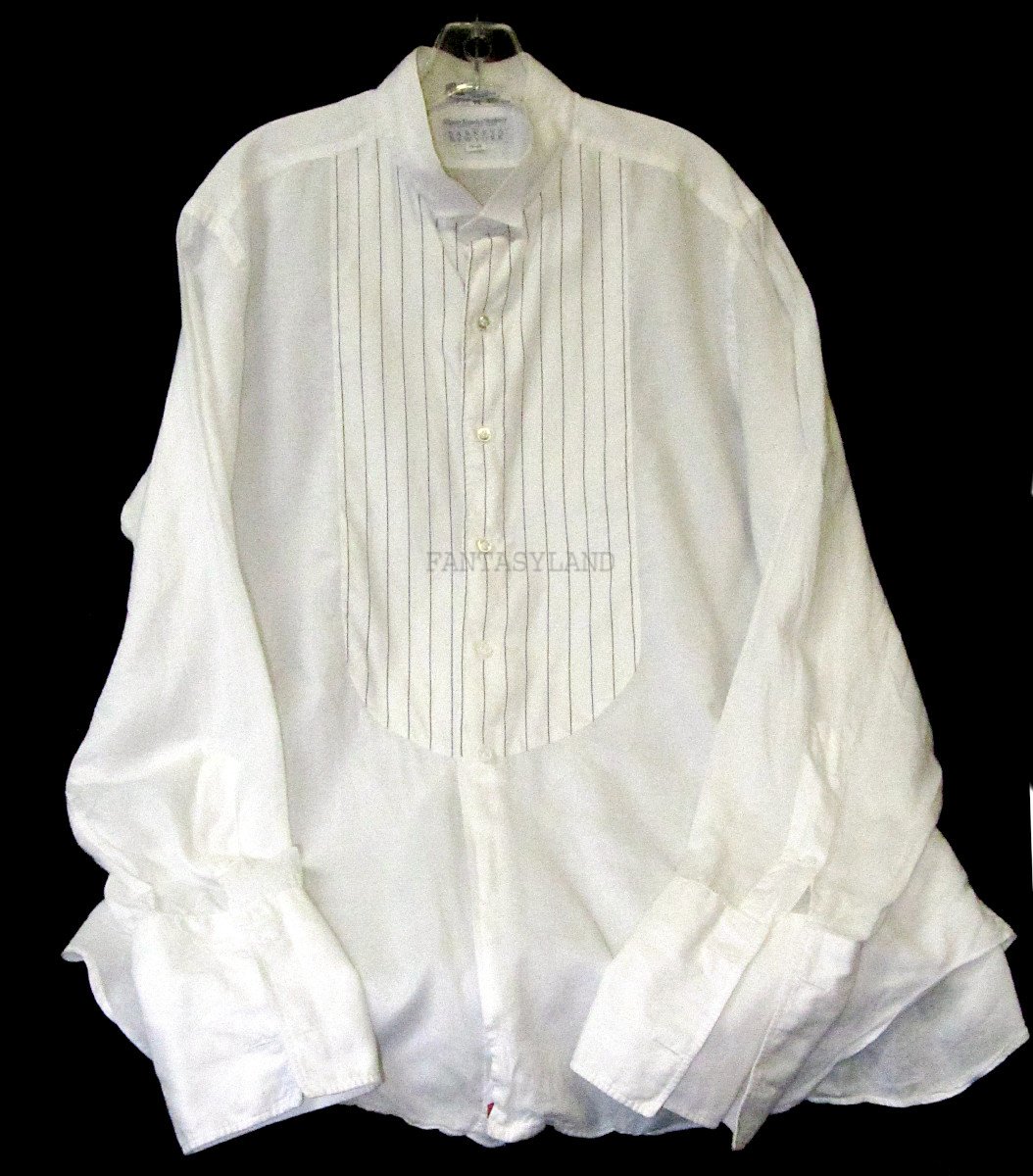 White Striped Bib Shirt