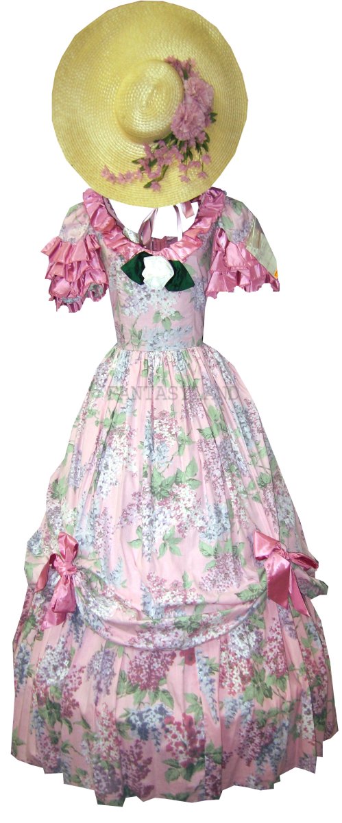 Rose Garden Party 1860 Era Dress Size 14 - 16 MD - LG