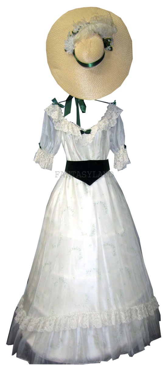 Southern Belle Costume, Size 8-9 SM, White