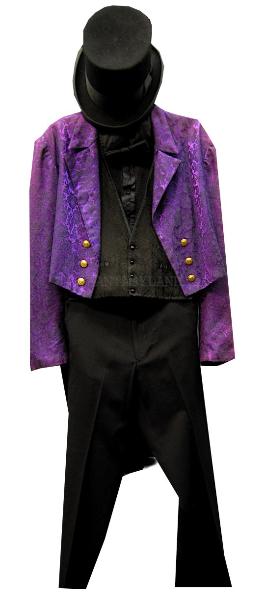 Tuxedo Tails Costume, Purple - Chest 40"