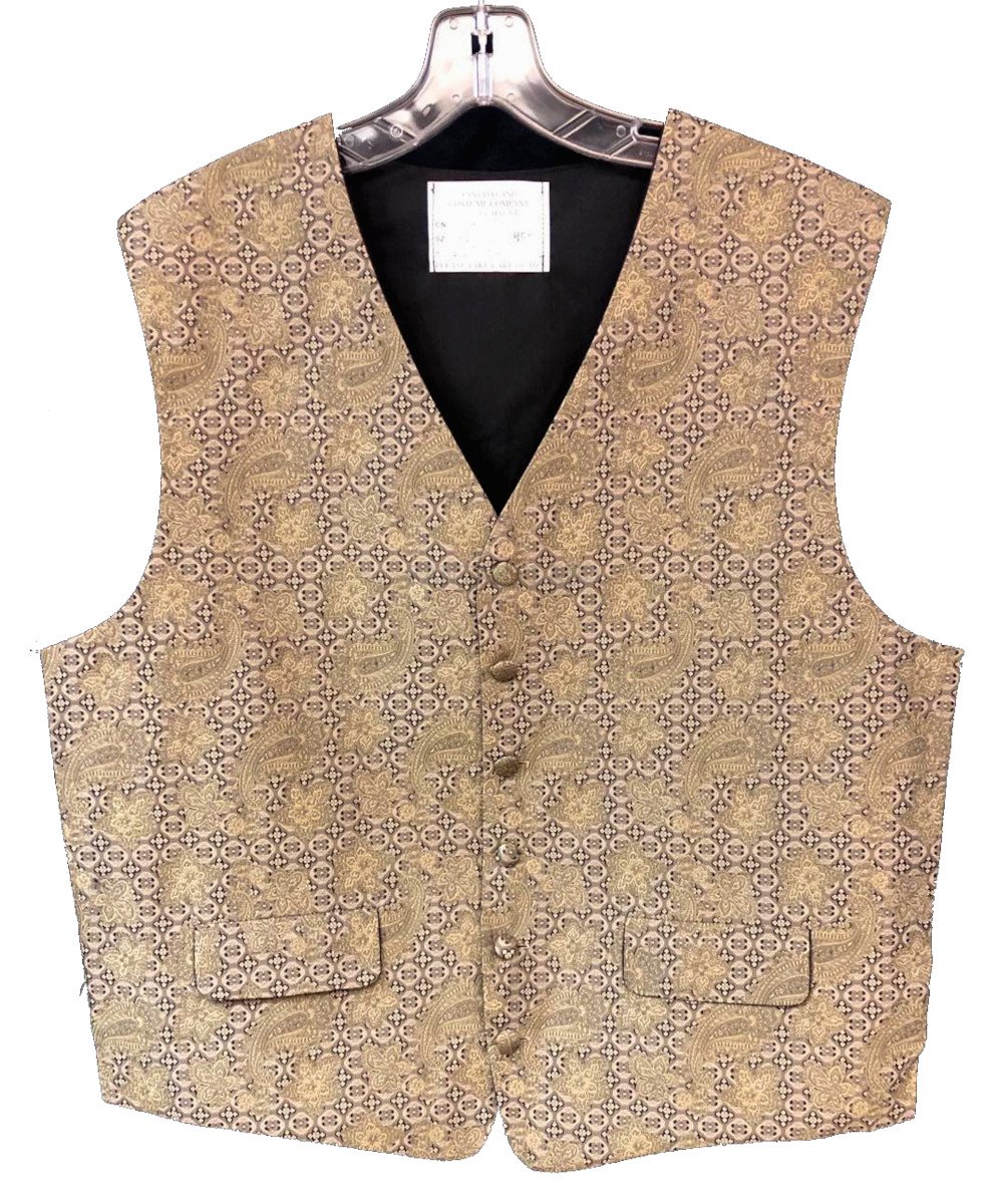 Taupe and Gold Vest Size MD-LG