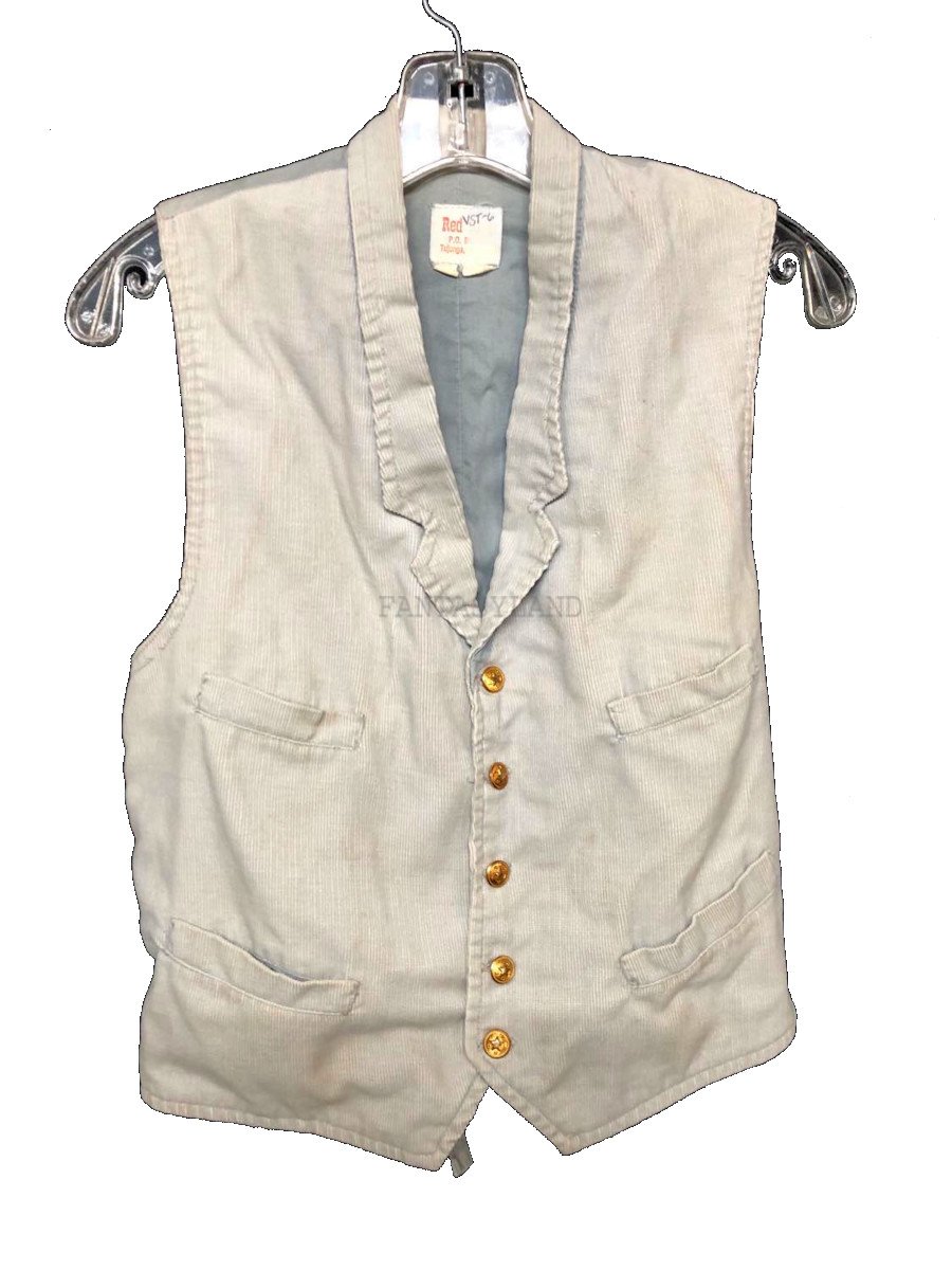 Western Grey Vest Costume Size SM-MD