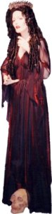 Witch Costume, Burgundy, Size MD