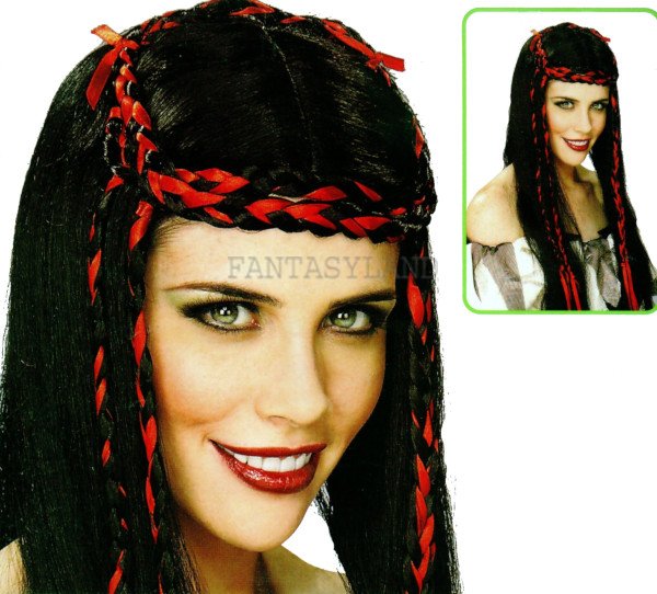 MAIDEN PRINCESS WIG BLACK / RED MAIDEN PRINCESS WIG BLACK / RED