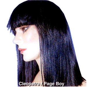 LONG BLACK PAGEBOY WIG