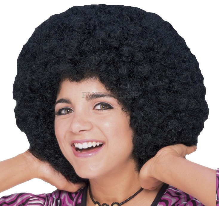BLACK AFRO WIG Small/Medium - Click Image to Close