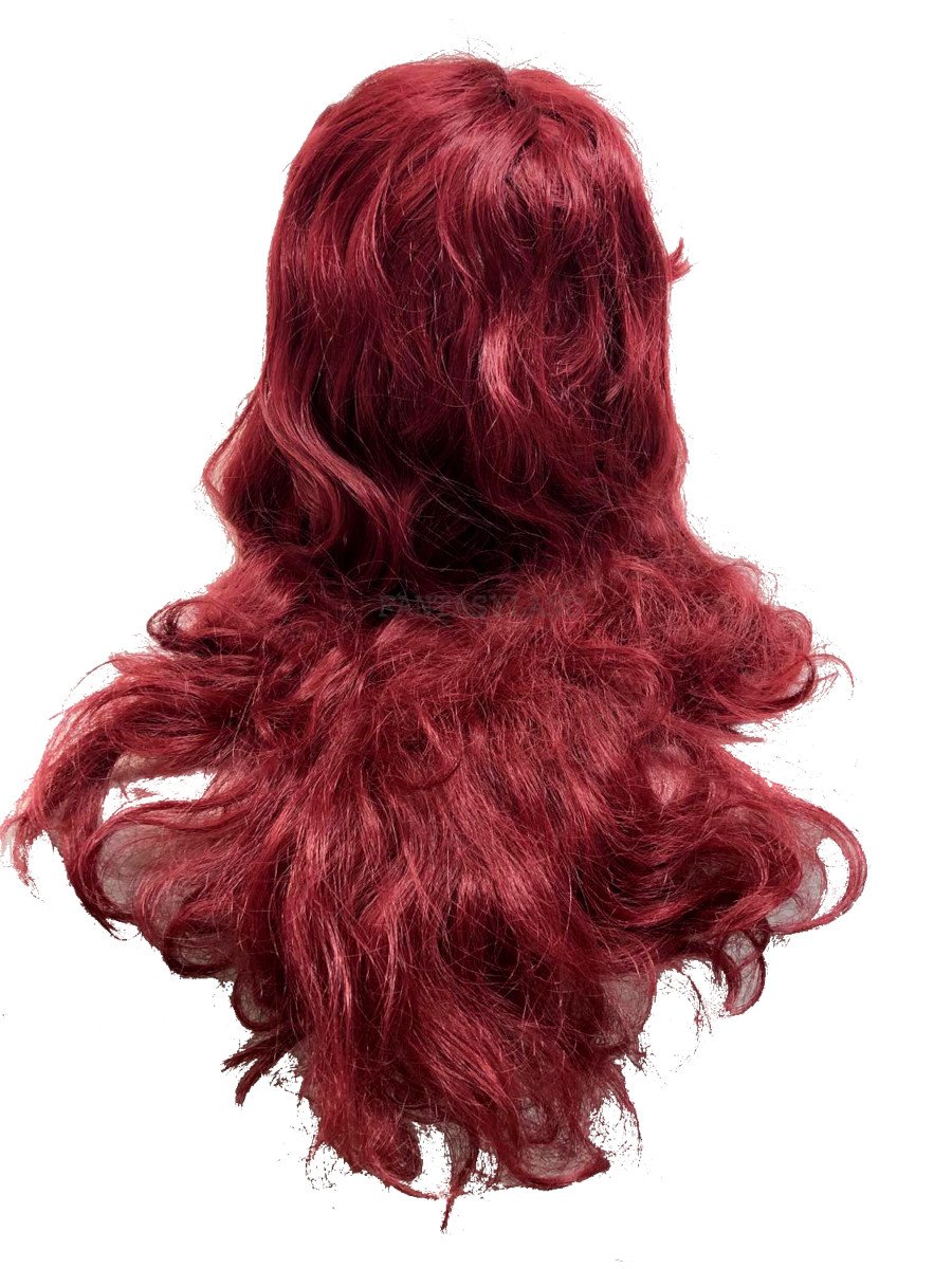 DELUXE BURGUNDY SHOWGIRL WIG in 24"